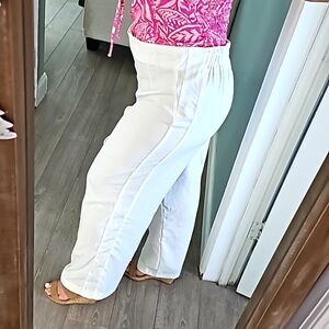 NWOT C by one Ivory Beach Traveler's Pull On Flowy Pants